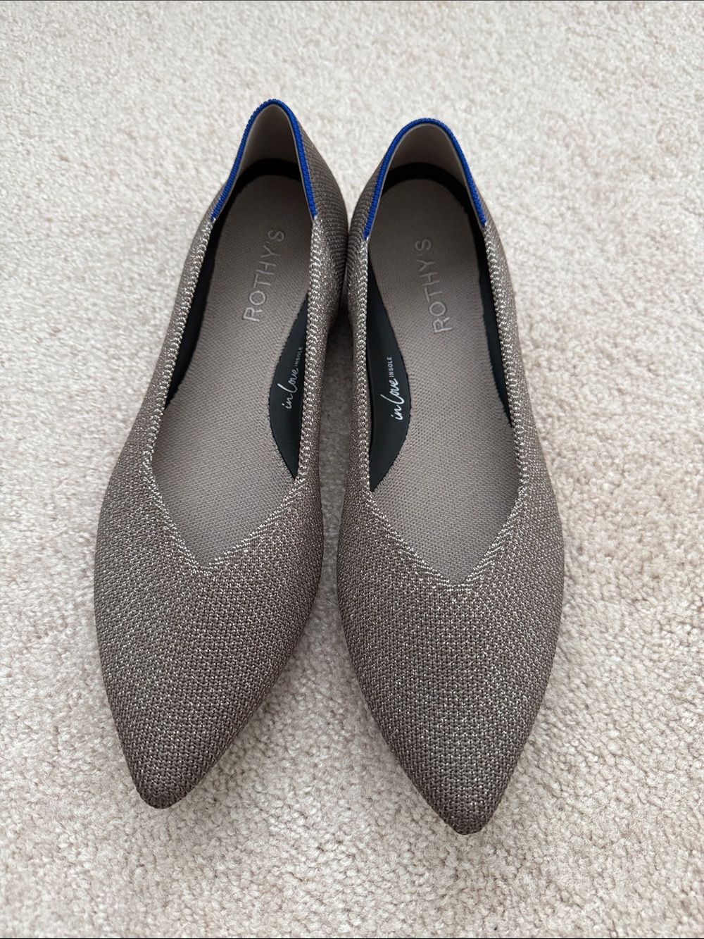 Rothy's Point 2 Flats in Pewter in Size 9 - Picture 4 of 7